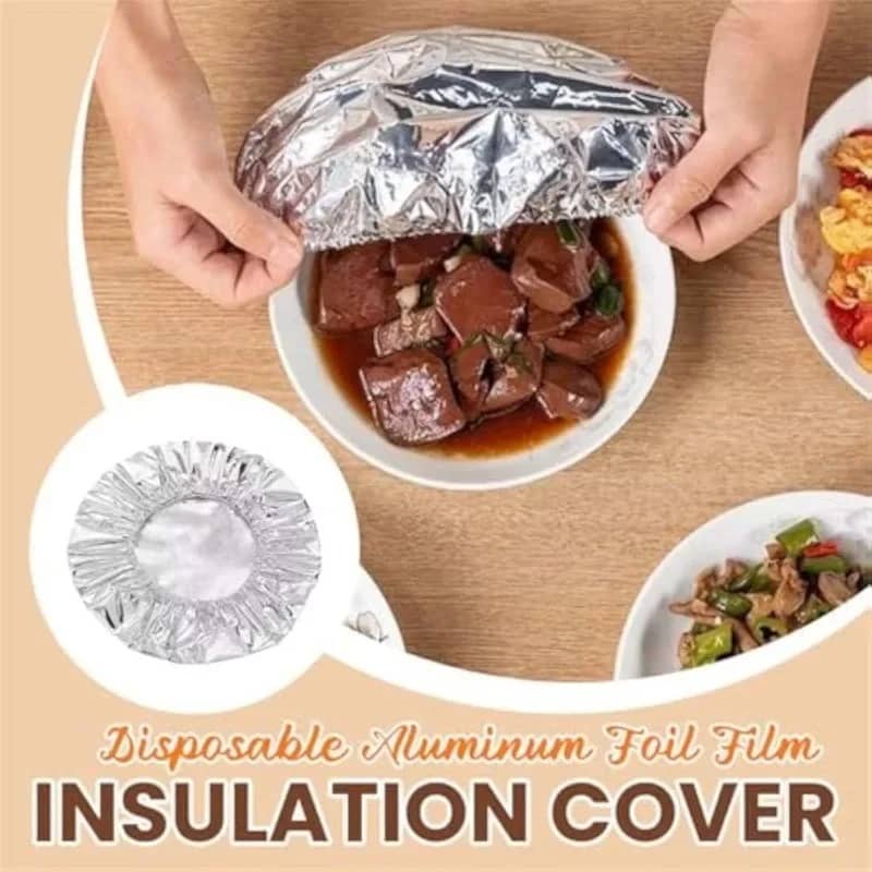Pop-Up Tin Foil Food Insulation Cover-50PCS