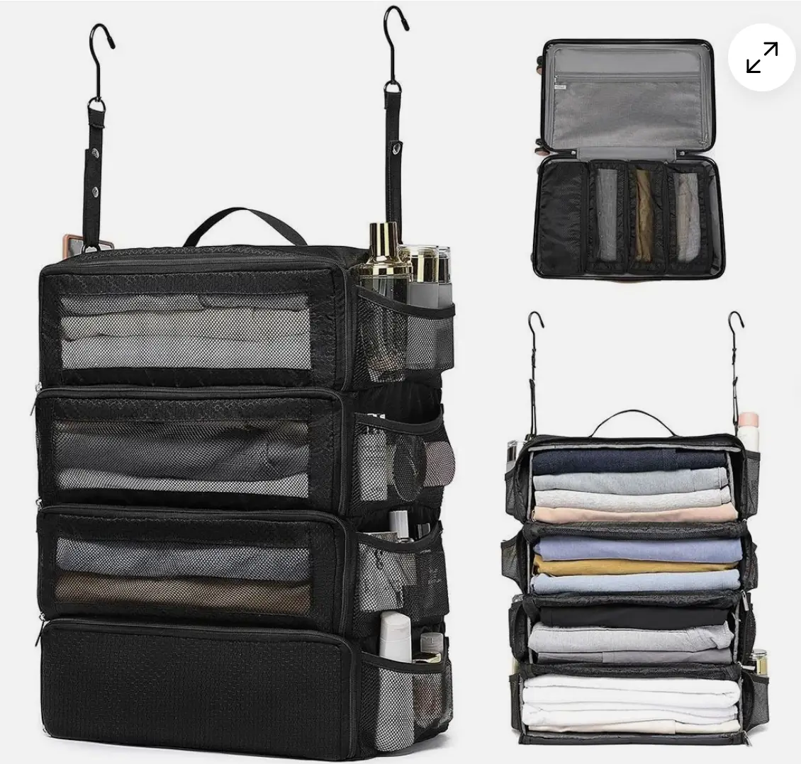 Hanging Travel Organizer Bag with Multiple Storage Compartments