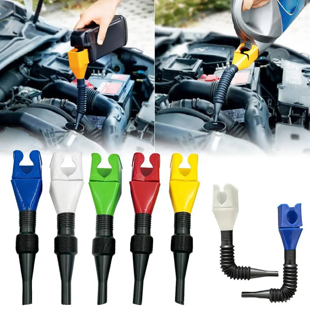 Flexible Car Funnel – Mess-Free Oil & Liquid Pouring Tool