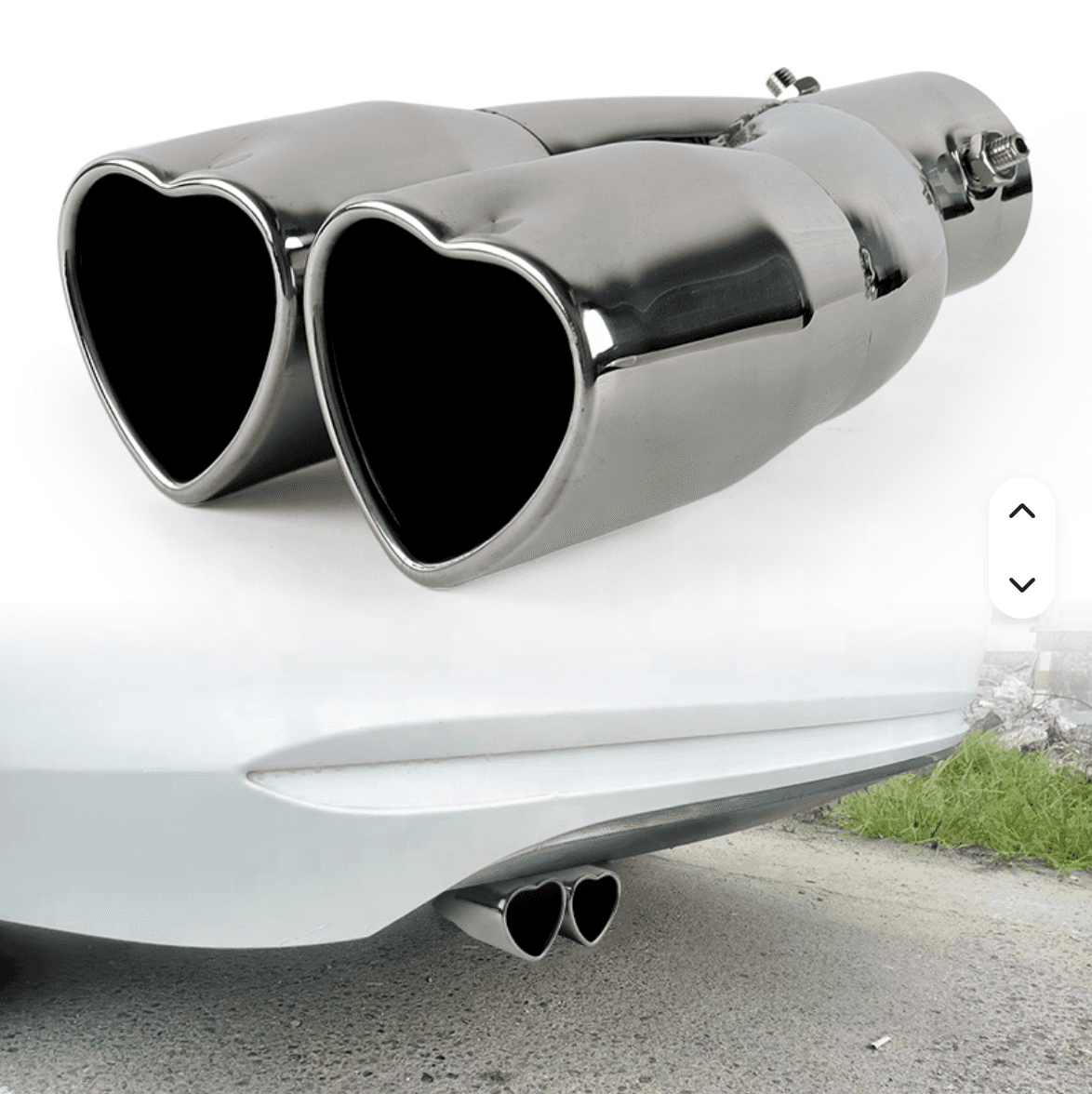 Heart-Shaped Stainless Steel Car Exhaust Muffler Tip